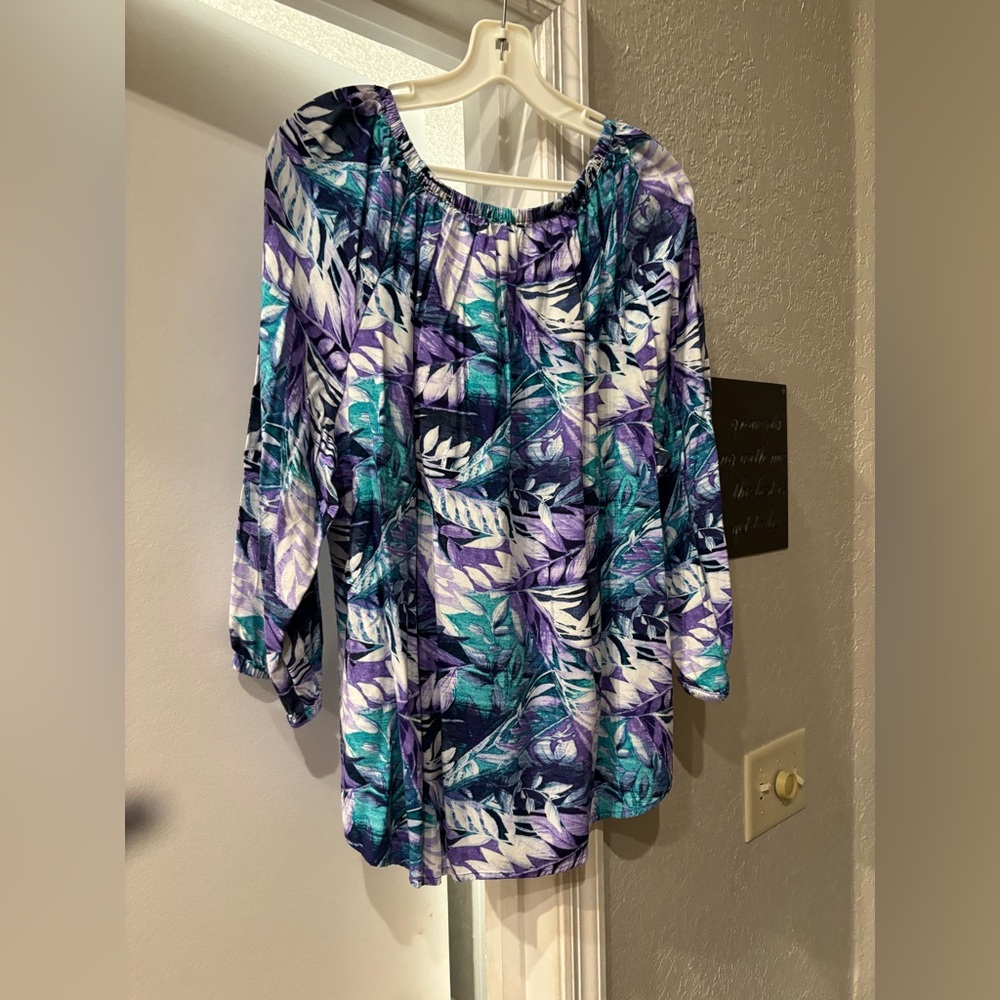 Chico’s - Size 3 Peasant Paradise Top Perfect for A Seasonal Tropical Vacation